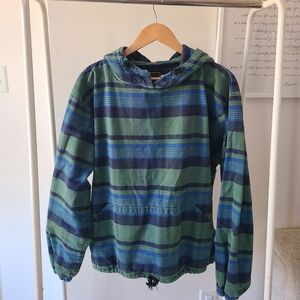 Mens Green and Blue Plaid Hoodie